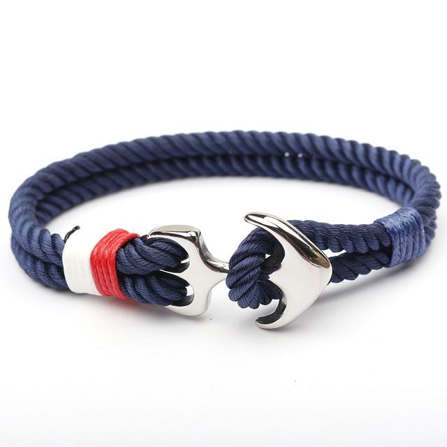 West Anchor Solid Blue Anchor Bracelet